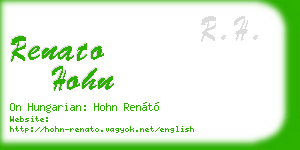 renato hohn business card